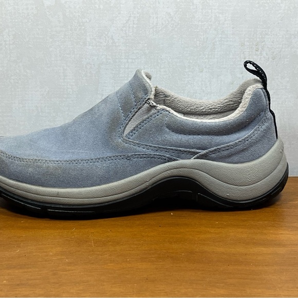 L.L. Bean Women’s Blue Mules with Suede Finish and Padded Collar Walking Loafers - Picture 1 of 8